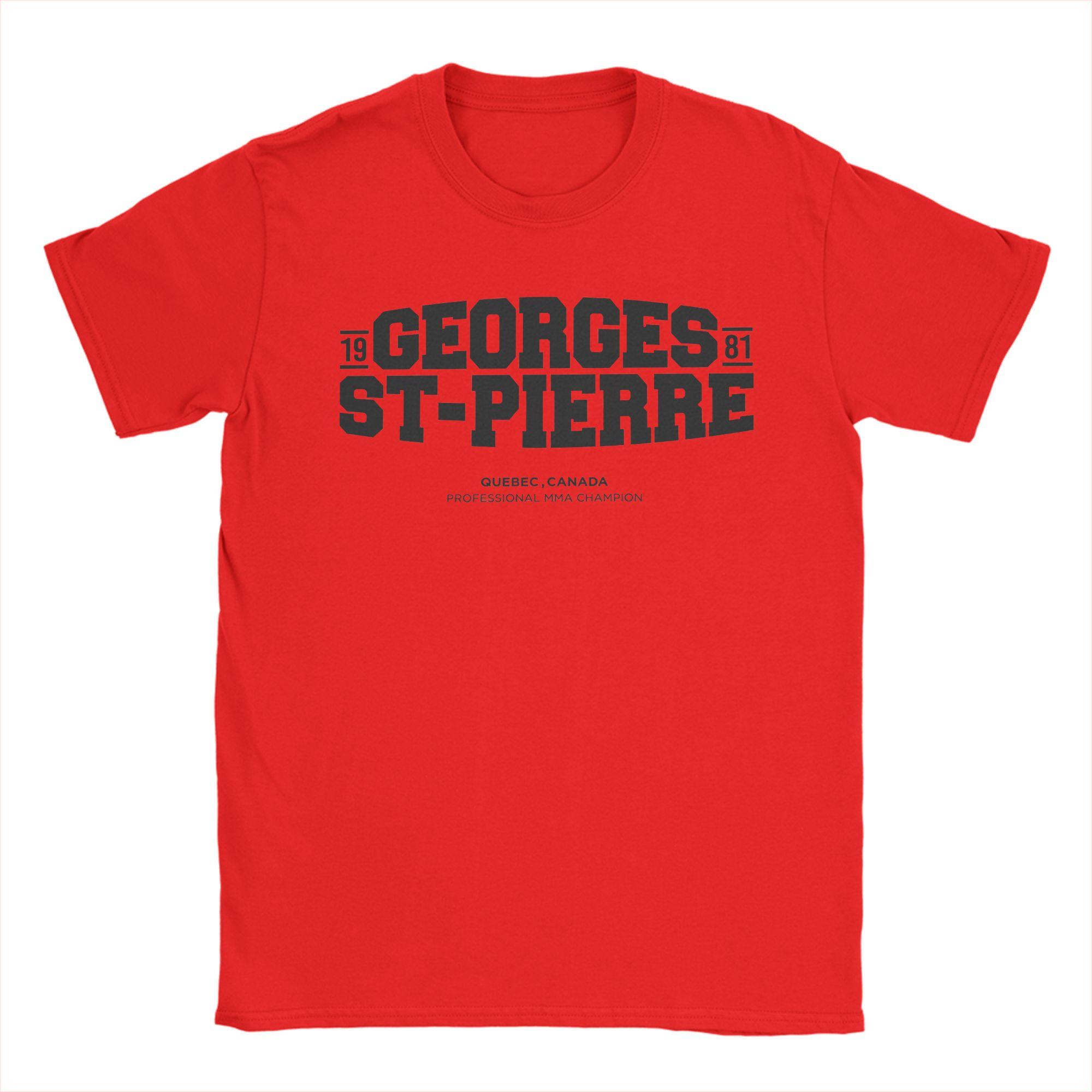 

Georges St Pierre TShirt Summer Pure Cotton TShirts For Men Leisure Custom Logo Tee Shirt Short Sleeves Y2K Retro Tees S