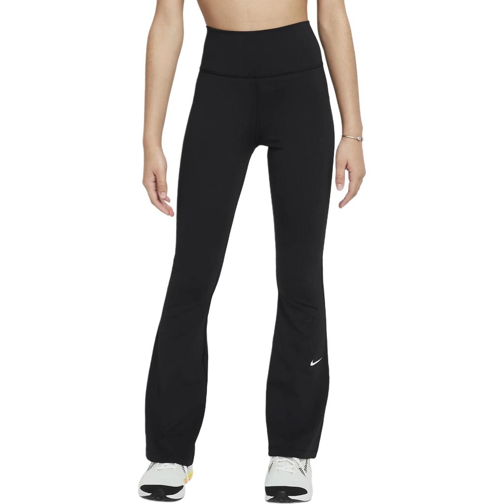 Nike Dri-FIT High-Waisted Slim Fit Flared Leggings Kids Leggings Black FZ5609010