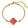 Stylish and Sophisticated Double-sided Four-leaf Clover Bracelet Women's Titanium Steel Bracelet