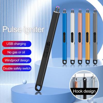 1 Set Electric Igniter Long Handle Portable Windproof USB Charging Igniter for Camping Picnic Home Use