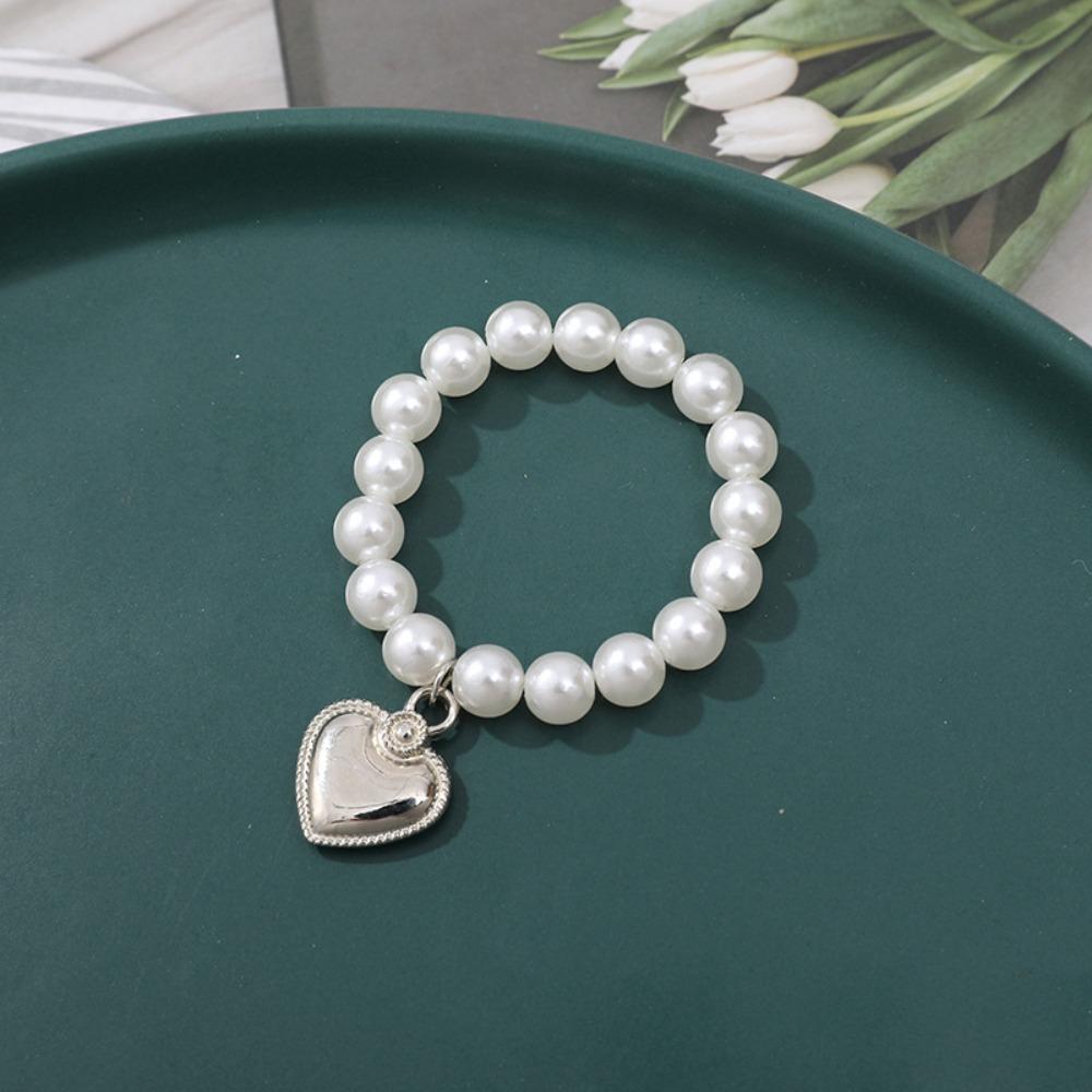 Elastic Dog Toy Heart Necklace Crafts BJD Dolls Mini Pearl Chain Doll Accessories