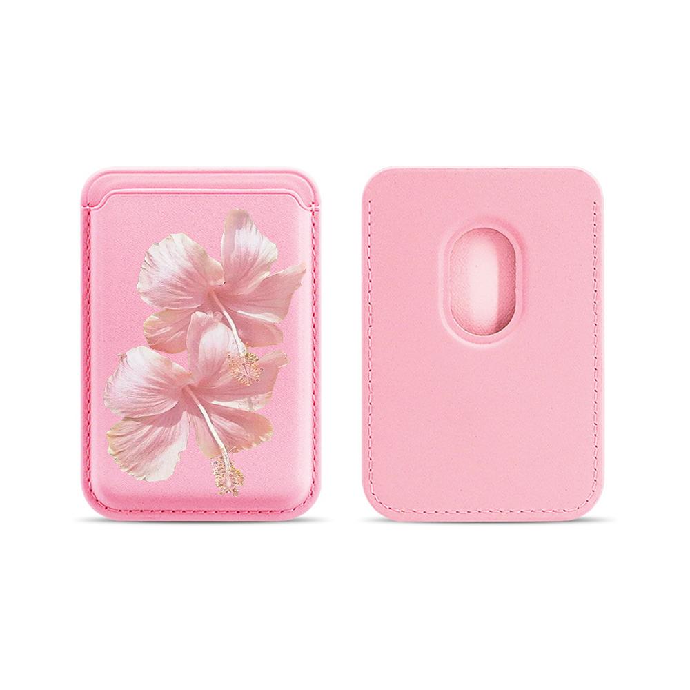 Hibiskusblüten Kartenetui Hülle Handy-Kartenhalter Für Magnetische Hülle Geeignet Für Alle iPhone Für Magsafe Karten-Handy Rückentasche