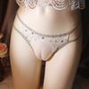 Men Sexy Camel Toe Underwear Mesh See Through Thongs Lingerie Gay Low Rise T-Back Fake Vagina Crossdressing Gaff Briefs