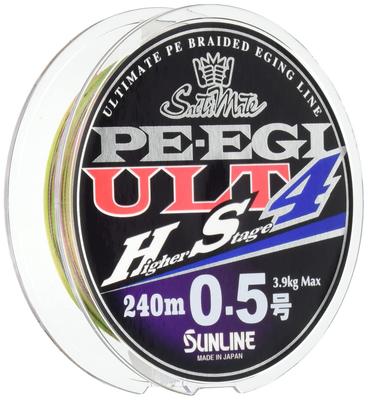 SUNLINE Saltymate PE Kalamar Jig ULT HS4 240m 0.5 3.9kg 4'lü Set (Beyaz, Pembe, Açık Yeşil)