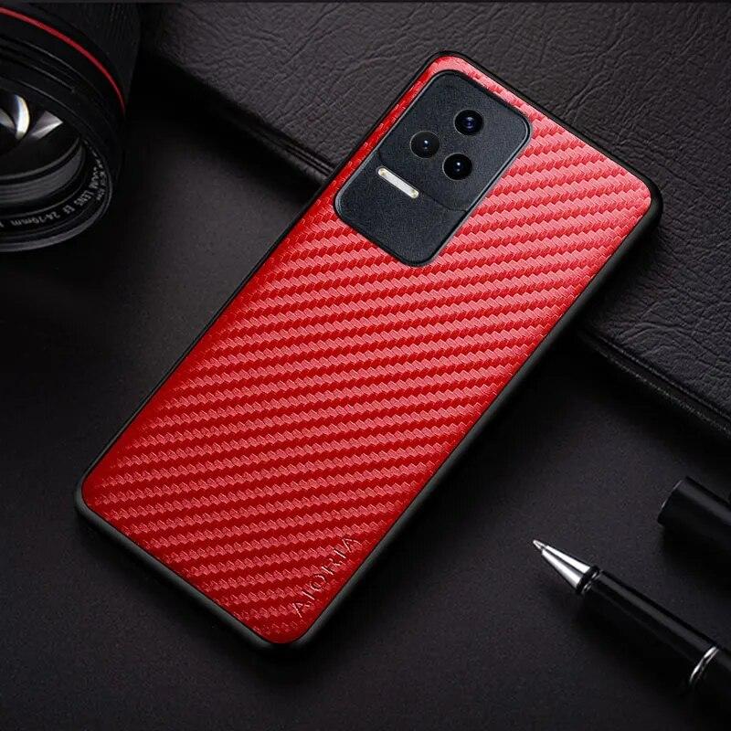 Custodia per telefono con texture in fibra di carbonio per Xiaomi POCO F4 Redmi K50 Pro Design alla moda Copertura posteriore Funda Coque per Xiaomi Redmi K50 Custodia