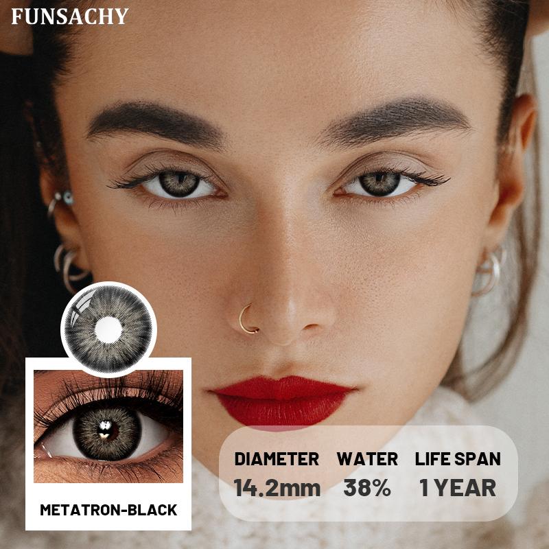 FUNSACHY 1 Pair Natural Colored Contact Lenses for Eyes Brown Pupils Lens Contact Lenses Cosmetic Green Contacts New Color Lens