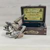 Nautical Brass Sextant with Wooden Box Telescope Maritime Navigation Instrument 12 Cm Gift Item