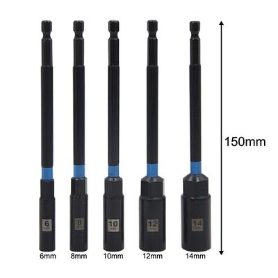 Hex Socket Nut Driver Adapter 5PC Set for Auto Parts and Machinery