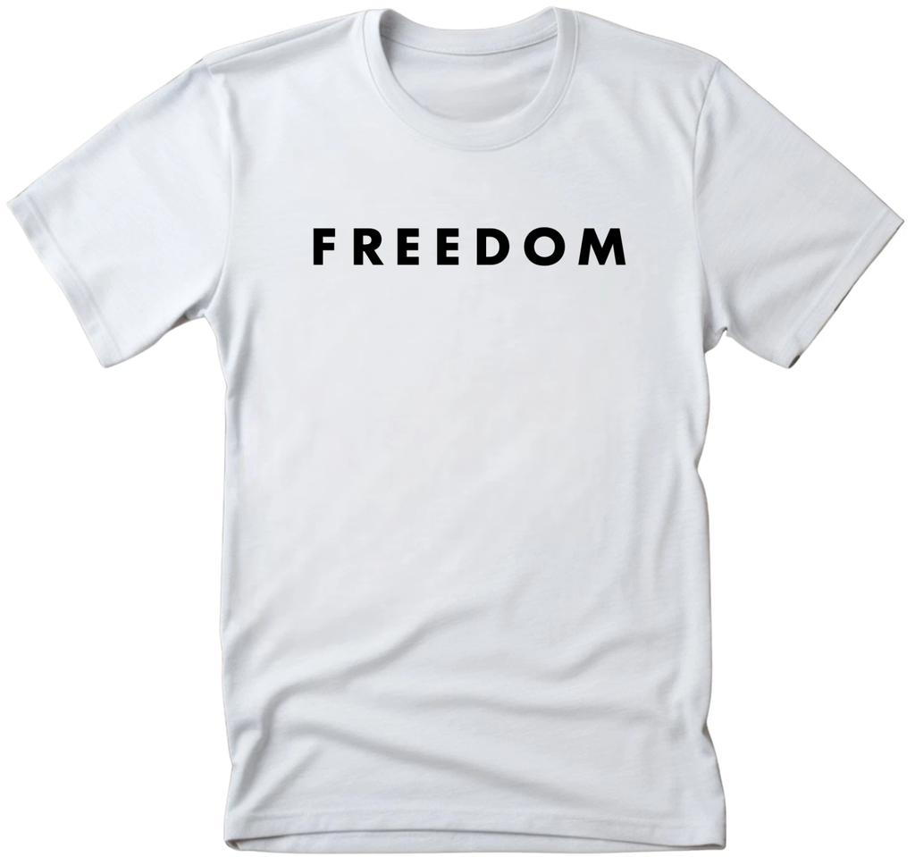 Freedom Charlie Kirk T-shirt Unisex Bianca