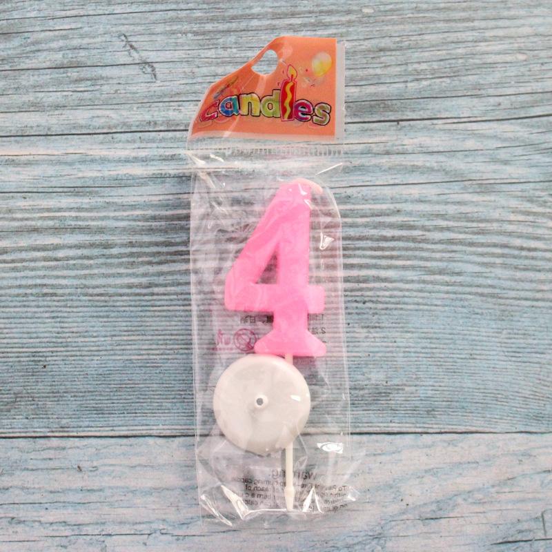 Digital Candles Medium Pink Independent Packaging Digital Children's Birthday Cake Baking Decoration Candles
