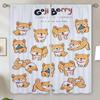 Shiba Inu Living Room Curtains for Living Room 2 Elegant Pieces Tulle In Kitchen Curtain Blackout Curtain 100% Partition Shades