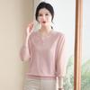 Mom's 2026 Summer Qipao Collar Ice Silk T-shirt for Women