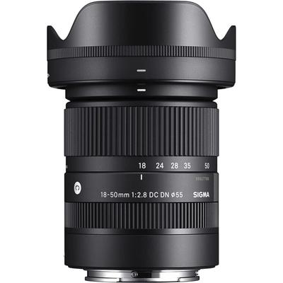 Lente Sigma DC DN para Sony mirrorless padrão 18-50mm F2.8 Montagem E, zoom, câmera APS-C, Contemporary.