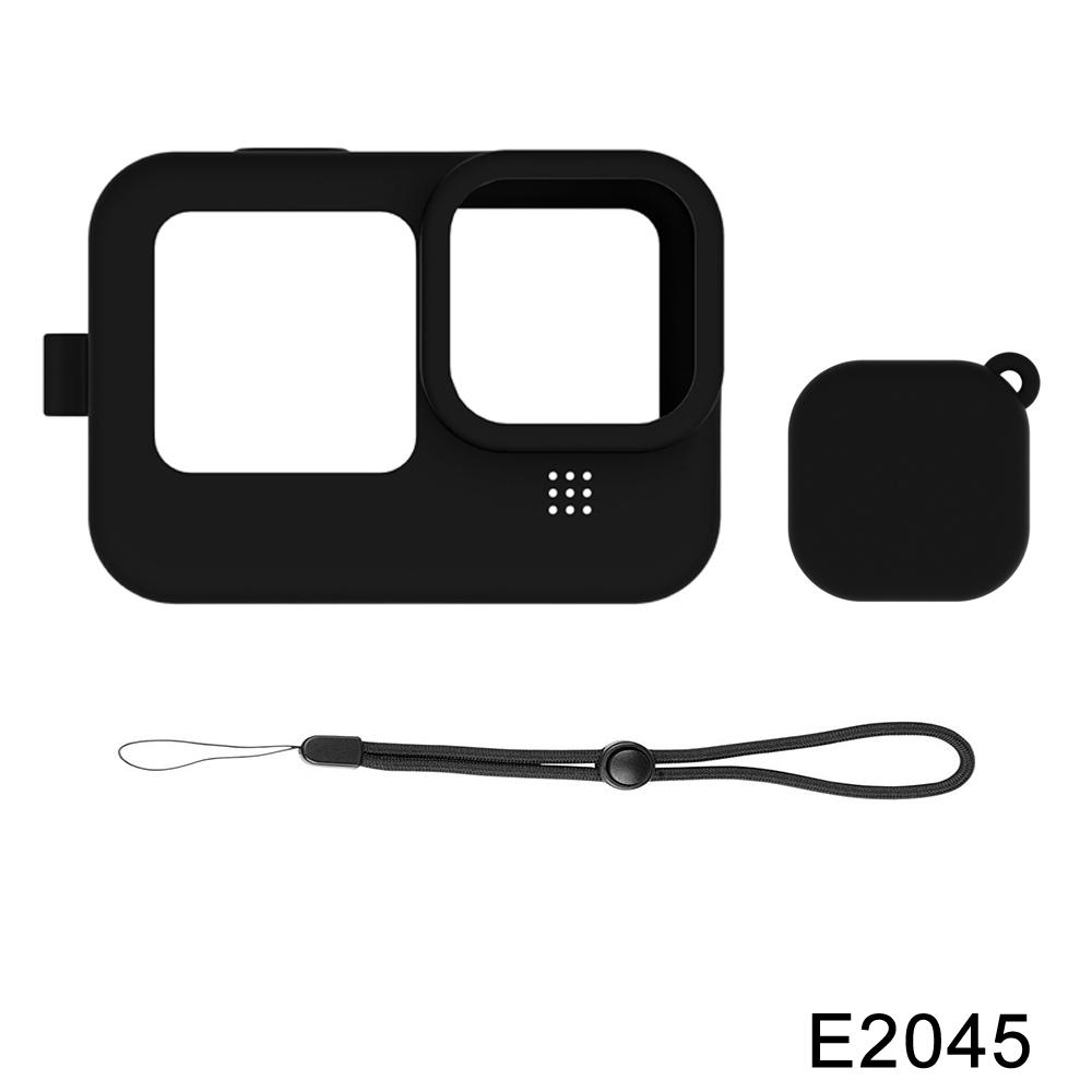 

Силиконовый чехол для GoPro Hero 12 11 10 9 Black Защитная пленка для экрана из закаленного стекла Крышка объектива для GoPro9 12 Аксессуары