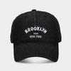 European and American Washed Denim Baseball Cap Big Head Circumference Letter Embroidery Women's Face Small Visor Men's Trendy Old Cap