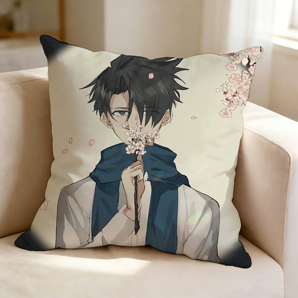 Anime RRay TThe PPromised Neverland Pillow Case Square DoubleSided Sofa Cushion Cover Bedroom Bedside Pillow