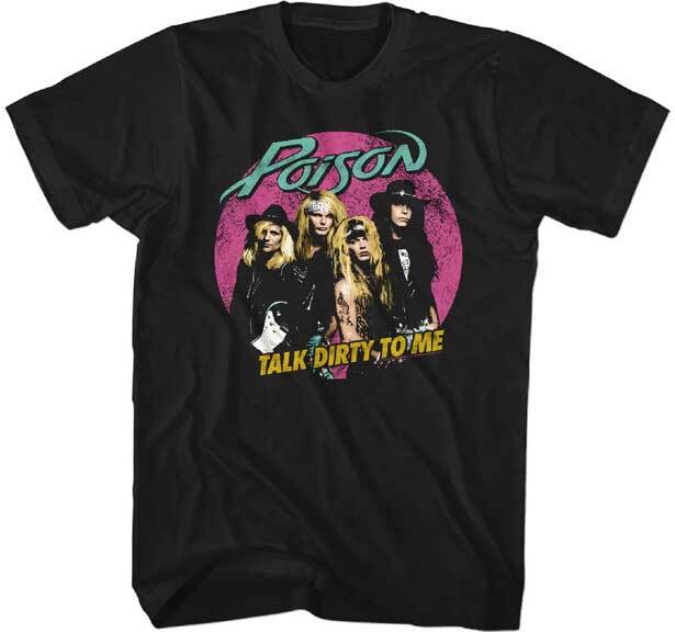Poison Talk Dirty To Me Group Photo Men T Shirt 80 Rock Music Band Merch M