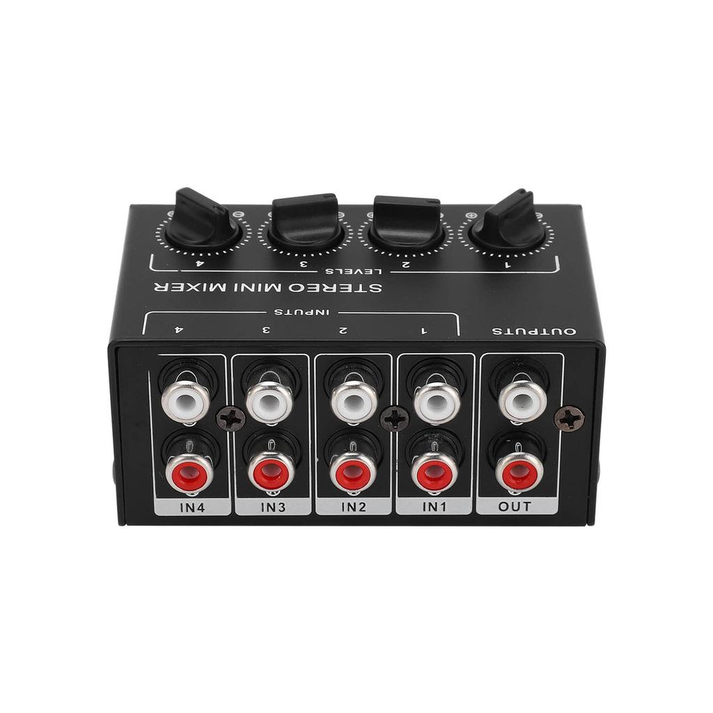 Keenso Stereo Line Portable Passive Audio Mini Line Mixer for and Tablets Mixer, 4-Channel Computers, Phones,
