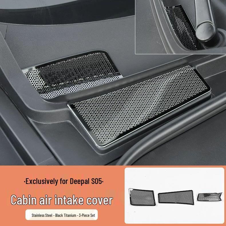 Stainless Steel Dust Cover for Changan Deep Blue S05 Engine Compartment, Modified Air Conditioning Intake Insect Screen
