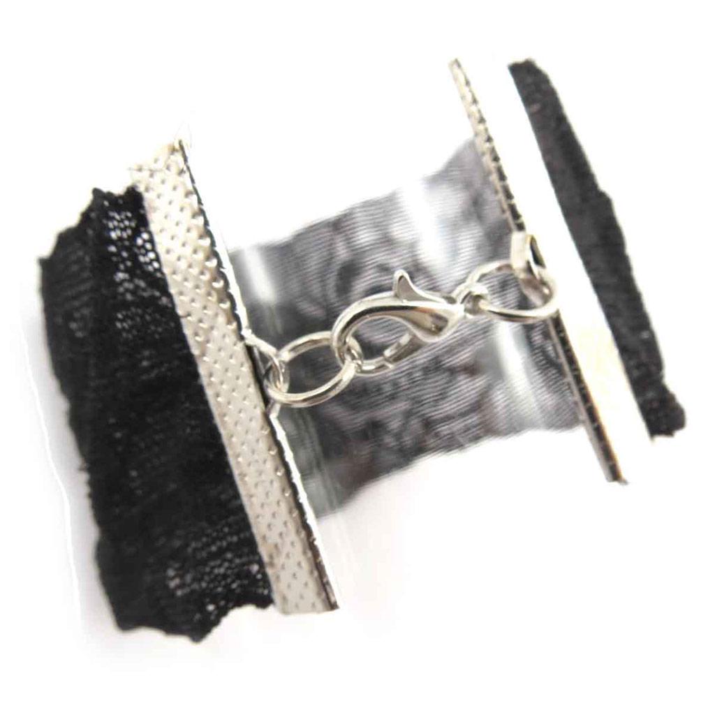 Les Trésors De Lily [J8727] - Designer Bracelet 'Carmen' Black Lace