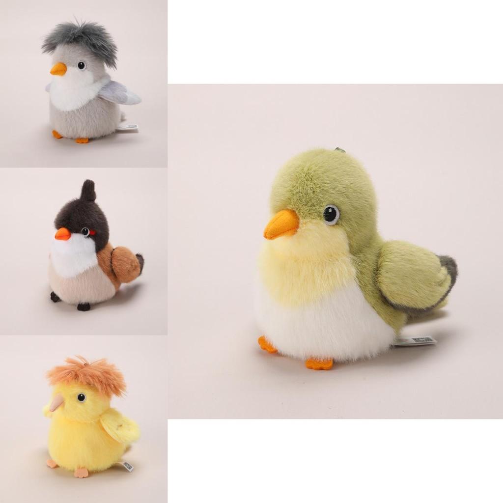 Simulated Island Canary White Eye Red Whiskered Bulbul Plush Toy Doll For Animal Lover Gift