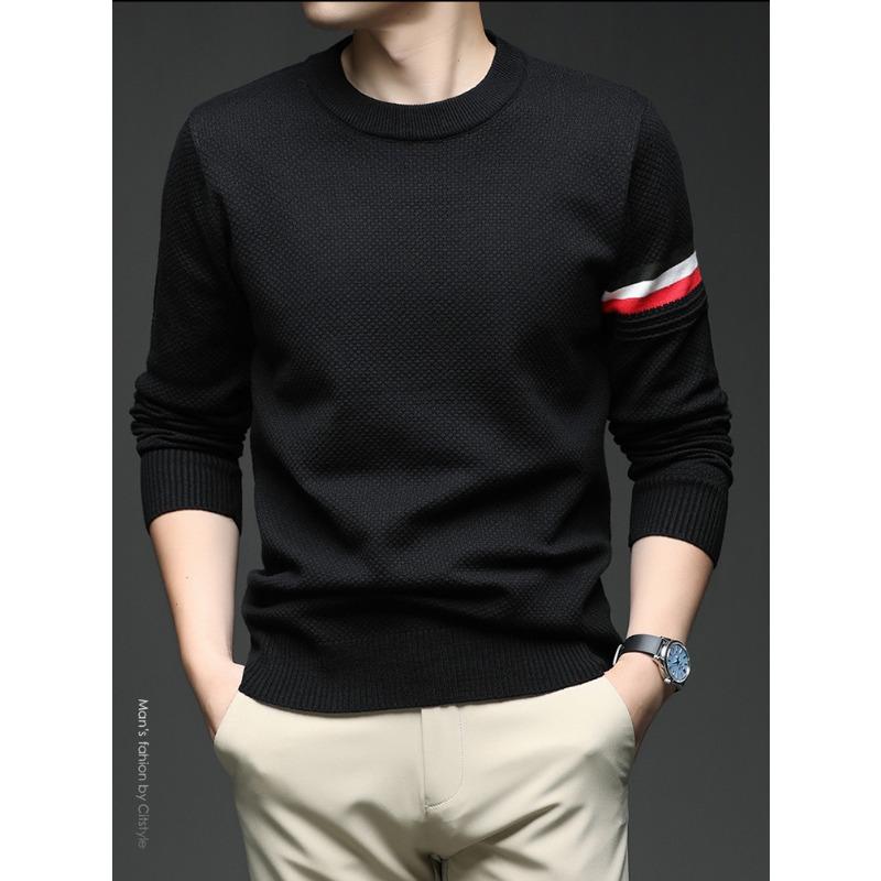 Men Fashion Casual Thick Knitted Pullover Warm Bottoming Sweater Top