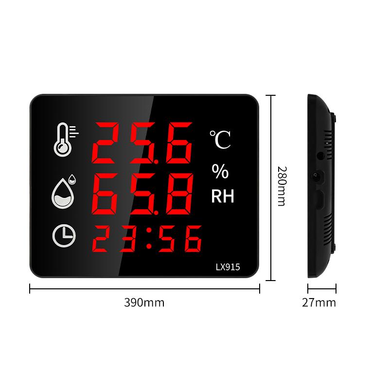 Digital Hygrometer Outdoor Indoor Sauna Thermometer WIth Alarm Digital Wall Clock Temperature Meter And Sensor