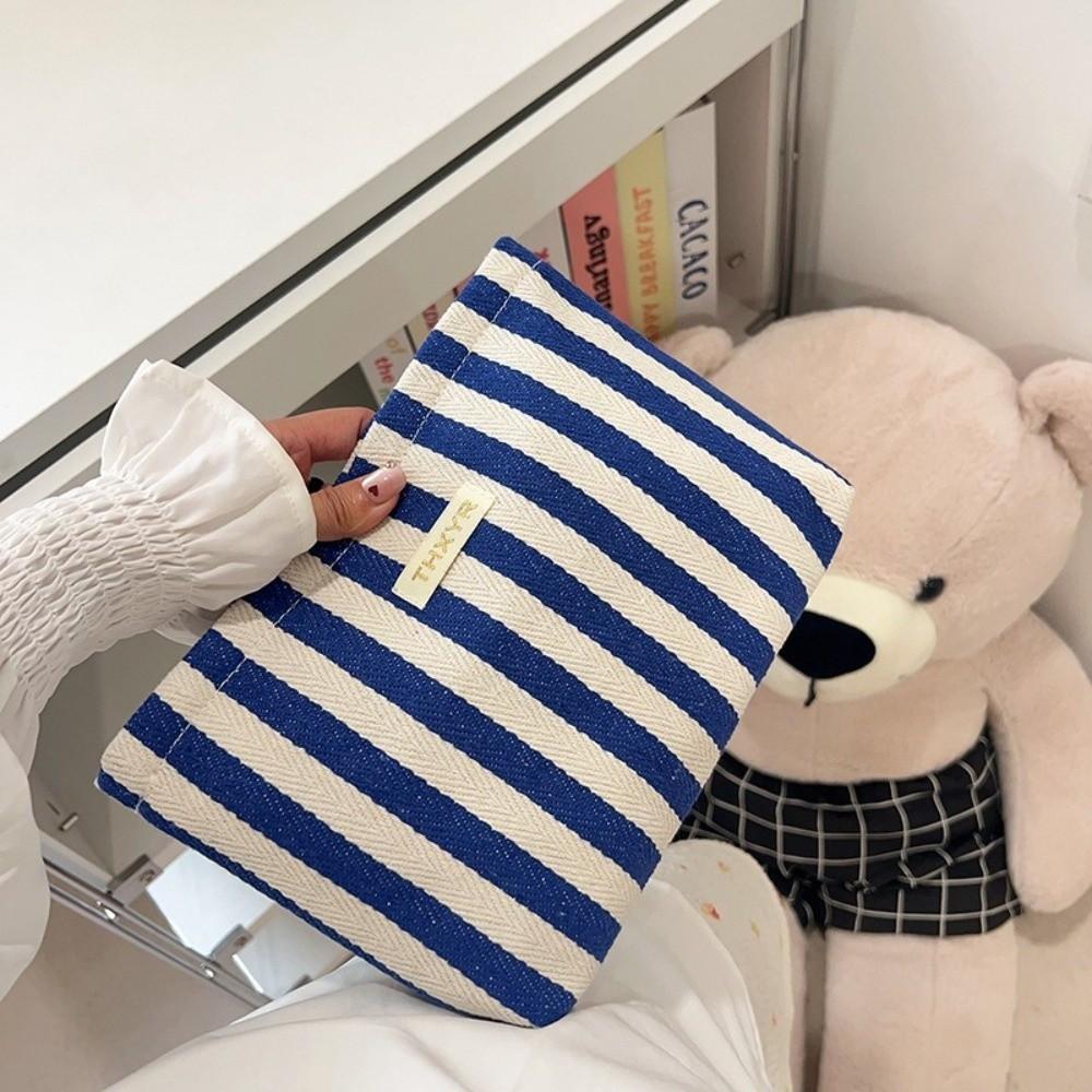 New Portable Stripe Cosmetic Bag Lightweight Large Capacity Storage Bag Multifunctional Handbag Travel