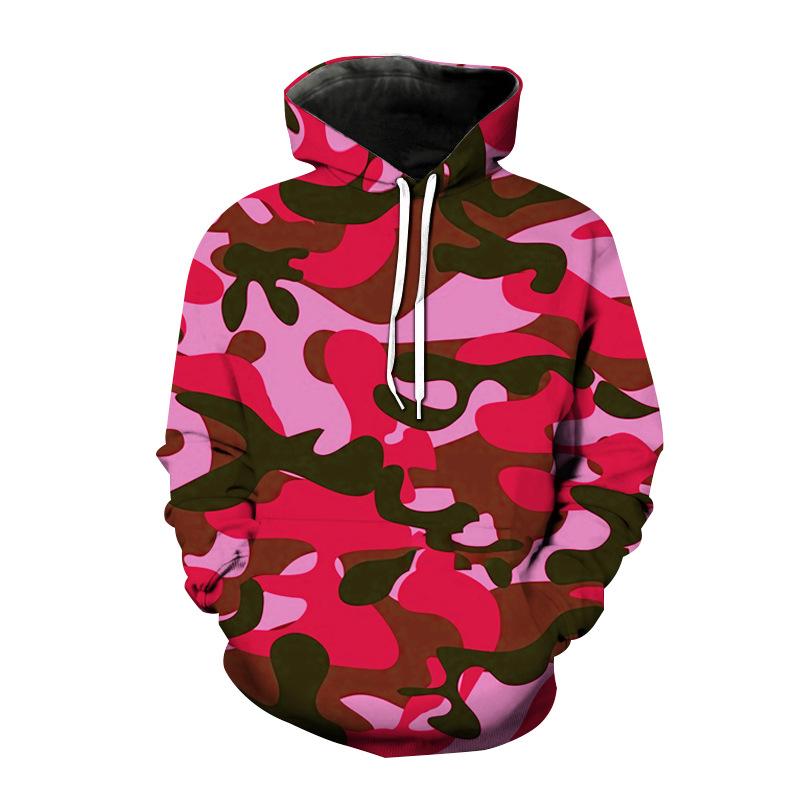 Camouflage Hoodie Camo 3D Print Men Women Streetwear Hoodies Oversized Pullover Hooded Sweatshirts Man Tops Clothing S
