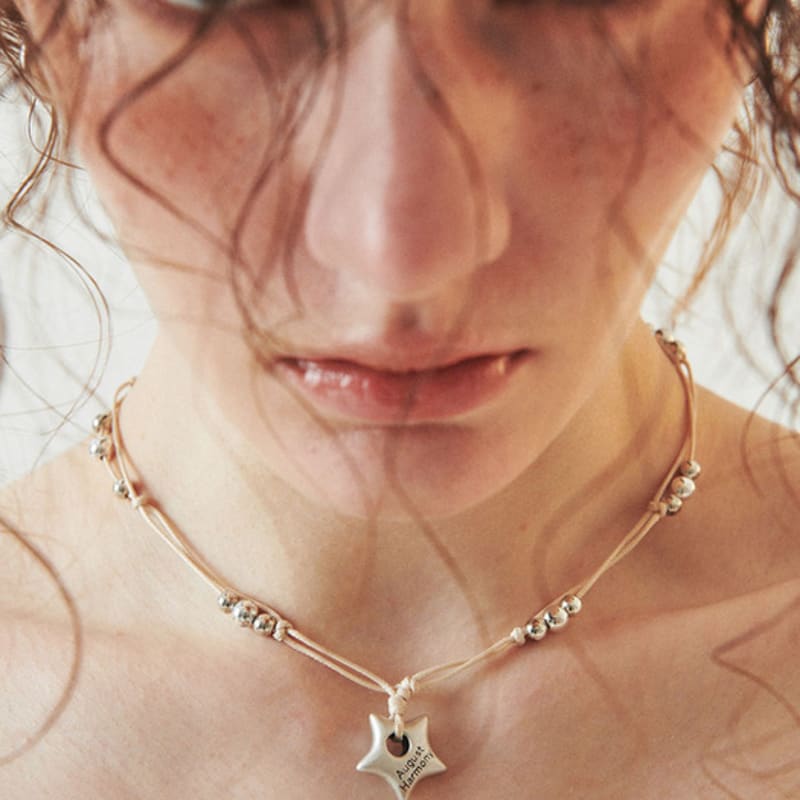 August Harmony Vintage Star String Knot Necklace