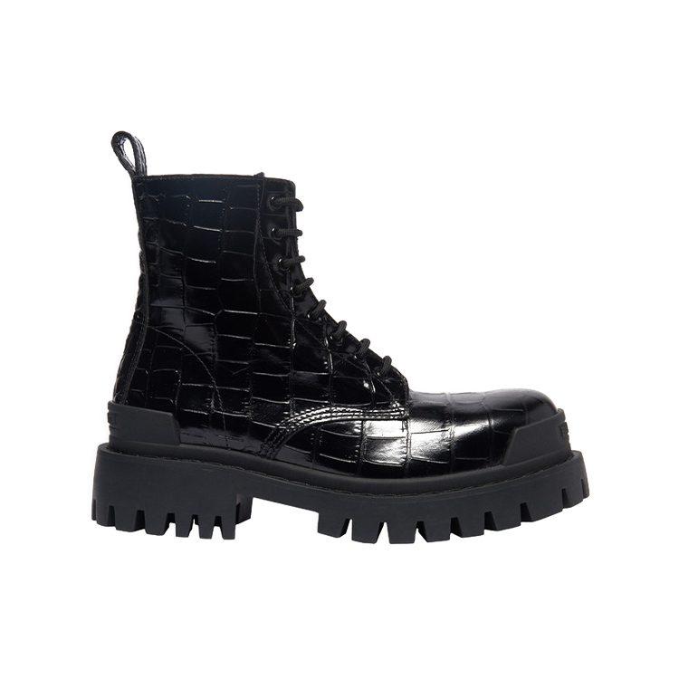 Balenciaga Strike Combat Boots Black Women's 600970WA9D01000