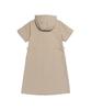 NATIONALGEOGRAPHIC N262Wop141 Women'S Freeze Stretch H-Line Hooded Short Sleeve Dress Mourning Beige