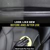 NEWCar Plastic & Leather Restorer Wax - Anti-Whitening, Anti-Oxidant Formula for Black Interior Surface Renewal - Deep Shine Res