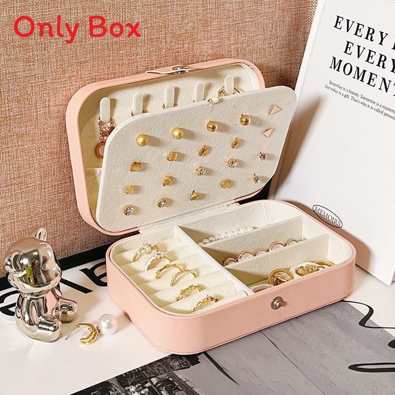 Highend Jewelry Storage Box With Double Layers For Earrings Rings Necklaces And Bracelets