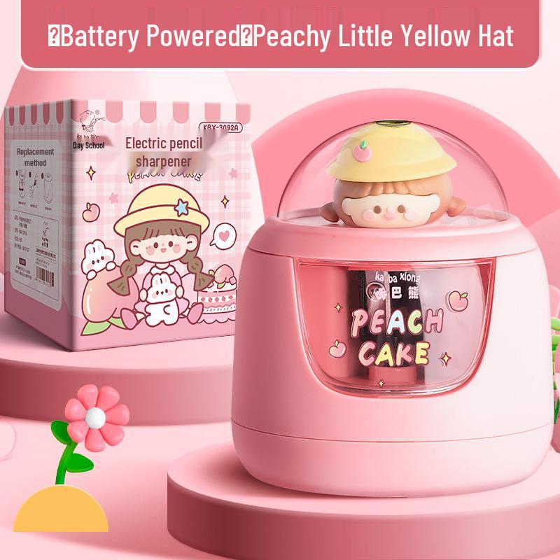 Kaba Bear Cartoon Battery-Powered Pencil Sharpener for Primary School Students