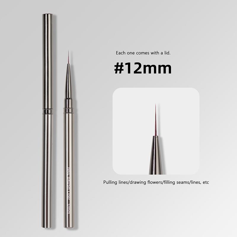 6/9/12/15/18Mm Nail Liner Brush Set Handle Nail Art Pen Brush Drawing Lines Stripe Painting Flower Pen Nail Art Manicure Tools