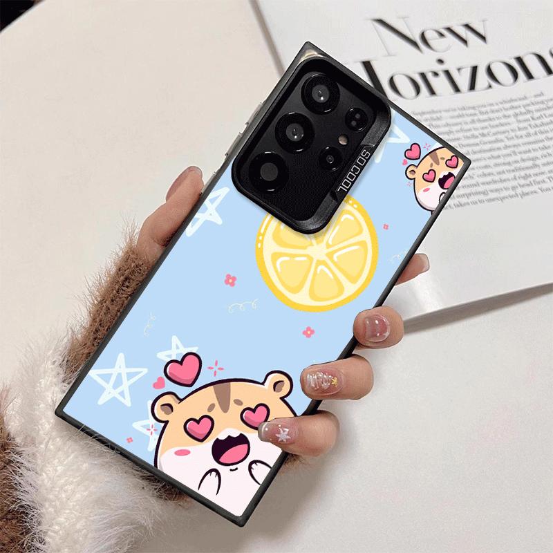 Cartoon Cute Hamster Shockproof Phone Case for Samsung Galaxy S26 Edge S25 Ultra S24 FE S23 Plus S21 Cover Anti Fall Fundas