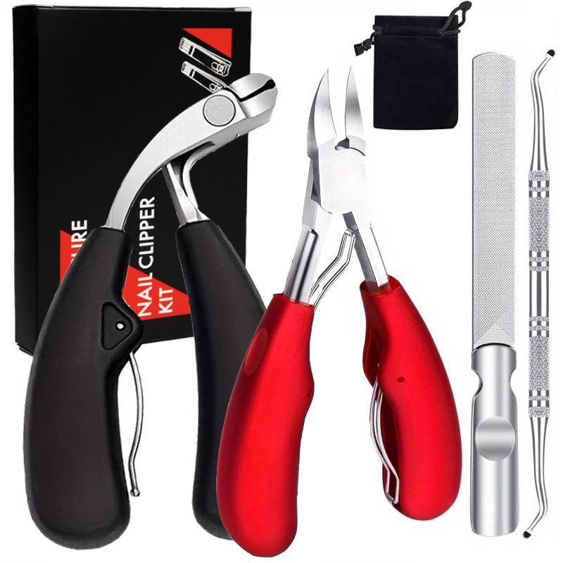 

Ножницы для ногтей из нержавеющей стали с изогнутым лезвием - Сверхпрочные, Набор кусачек для ногтей на ногах для вросшего ногтя, Мужские и взрослые, Пожилые,