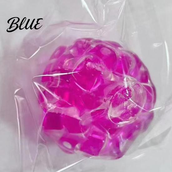 Crunchy Stress Ball Bead Filled Anxiety Relief Shapeable Squeeze Sensory Transparent Toy Portable Travel Moldable Clear Pinch Fidget