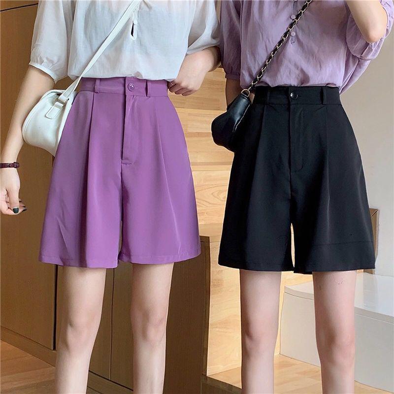 2023 Plus-Size Women's High Waist Casual Wide Leg Shorts