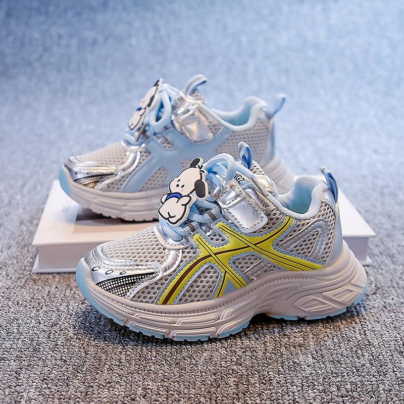 

Повседневные кроссовки для девочек 2025 лето новые двойная сетка новые детские модные спортивные кроссовки мальчики сетка одноклассники 26-31 hand 6 pairs синий