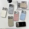 Plating Learther Phone Case for iPhone 17 Air 16 13 14 11 12 15 Pro Max Plus Case Camera Lens Protector Hard Cover