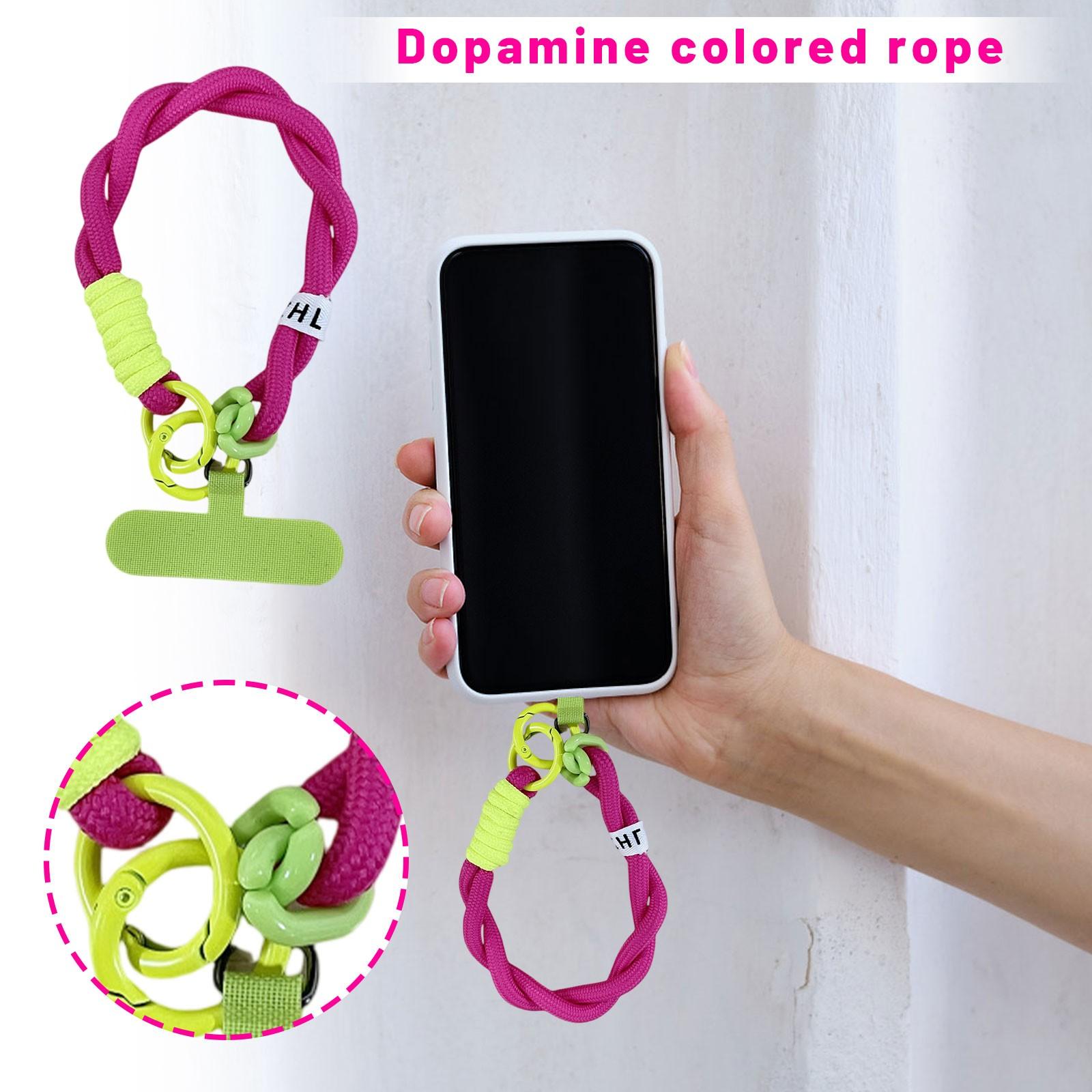 

2PC Fashionable Double Ring Cross-woven Mobile Phone, Doll Lanyard - Portable Keychain/backpack Pendant/anti-lost Pendant One Size