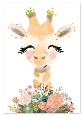 Poster Picture Illustration for Children Giraffe