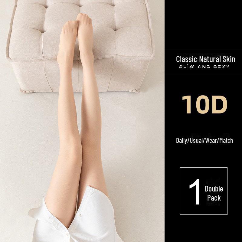 Ultra-Thin Black Silk Stockings: High-Transparency, Anti-Hook, Bare Leg Effect Pantyhose for Women - Perfect for Spring and Autumn