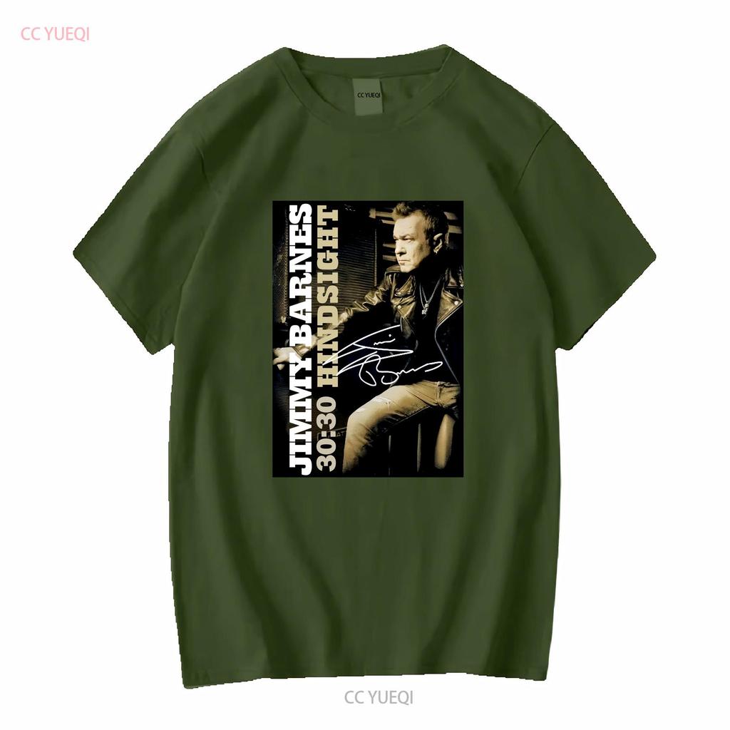 Retro Hindsight JIMMY BARNES T-shirt Svart S 5XL LE371 långa eller korta ärmar vintage Tvättad streetwear designkläder