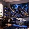 Cool Blue Galaxy Anime Girl Aesthetic Tapestry Fantasy Cartoon Wall Hanging Teen Dorm Bedroom Otaku Room Home Wall Decor