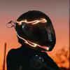 Motorcycle Helmet Light Night Riding Signals Helmet 4 In 1 EL Light Two-Color Led Helmet Light Strip Decoration Accessories Kit