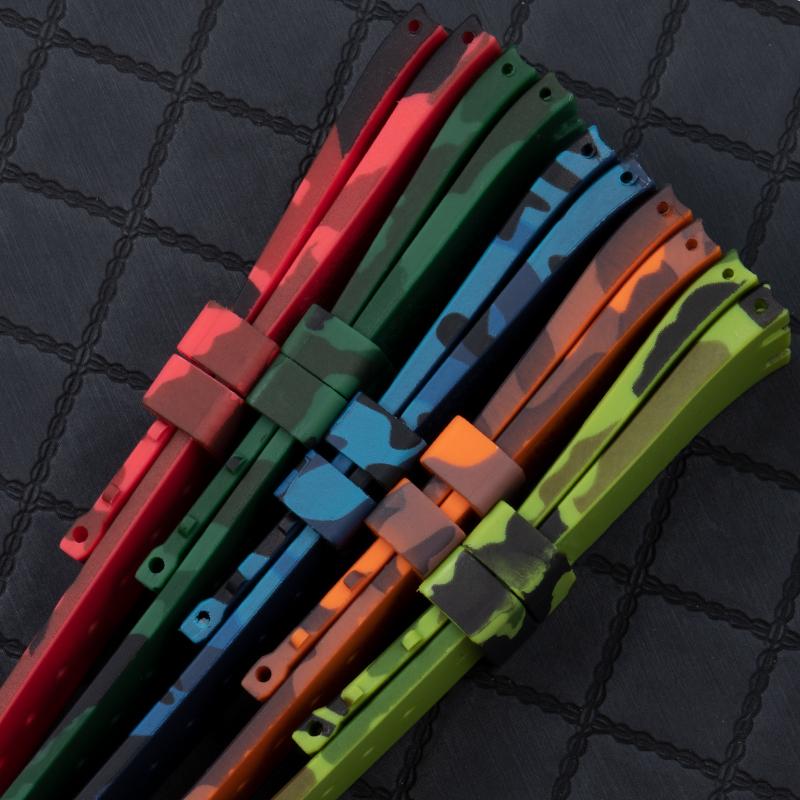 Transfer Camouflage Soft Quality Rubber Watchband For AP Strap 26mm Bracelet Fold Butterfly Buckle For 15500/15400/26331 Belt