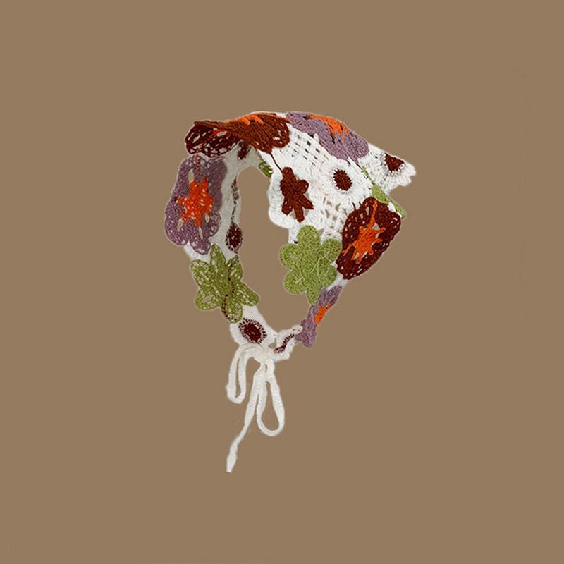 Sweet Cute Triangle Headband For Women Girls Pastoral Style Triangle Headband Travel Photo Hair Scarf Headscarf Hat